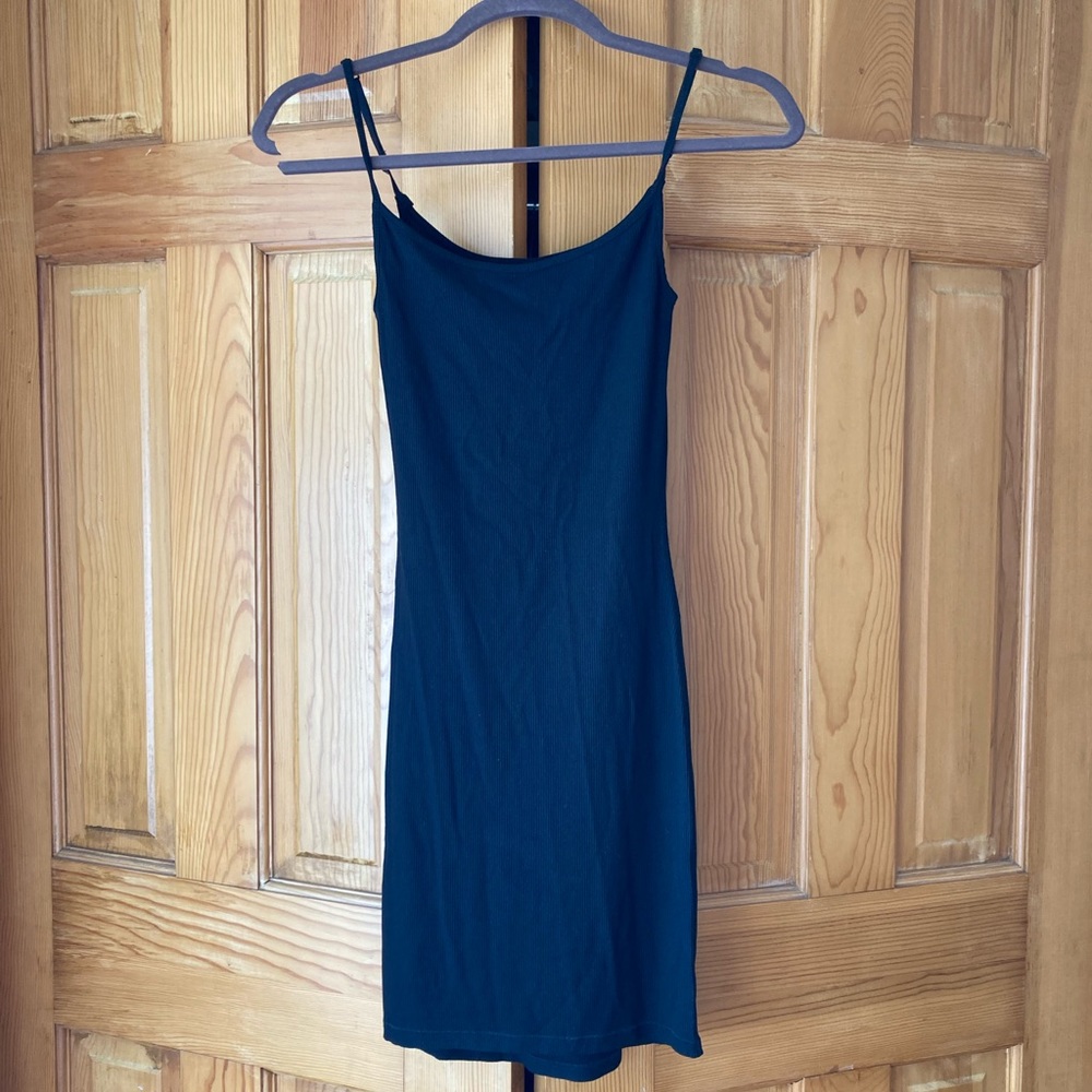 SKIMS XXS Black mini slip dress